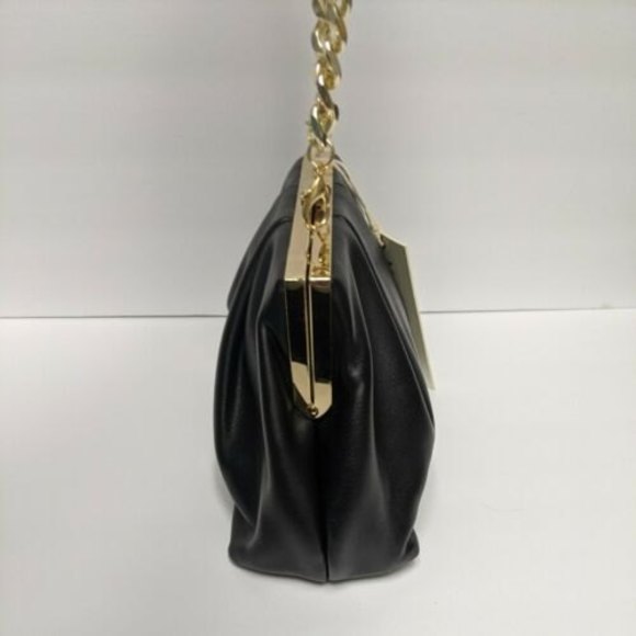 Madison West Serena Shoulder Bag Black Vegan Leather Handbag Purse Shoulder Bag - Picture 7 of 11
